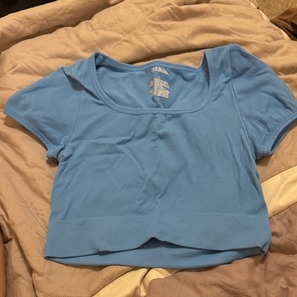 Wild Fable Blue Crop Top